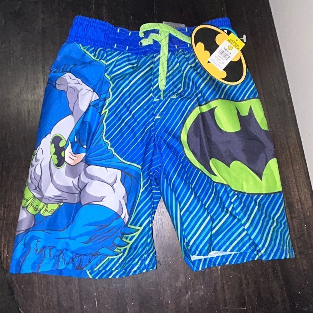NWT Batman swim trunks size boys 4